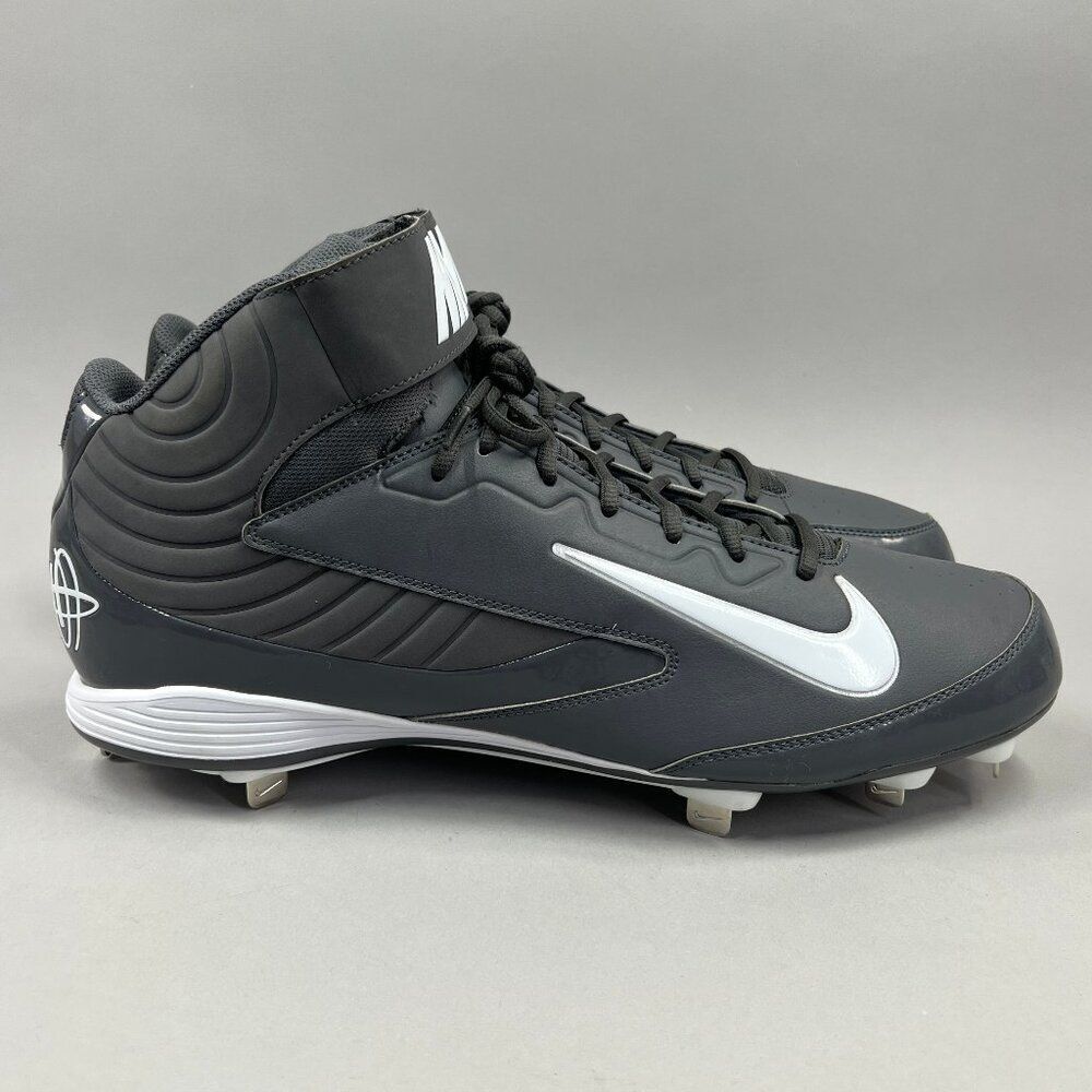 Nike Huarache Strike Mid Baseball Cleats Men's Size 16 Grey Metal Performance